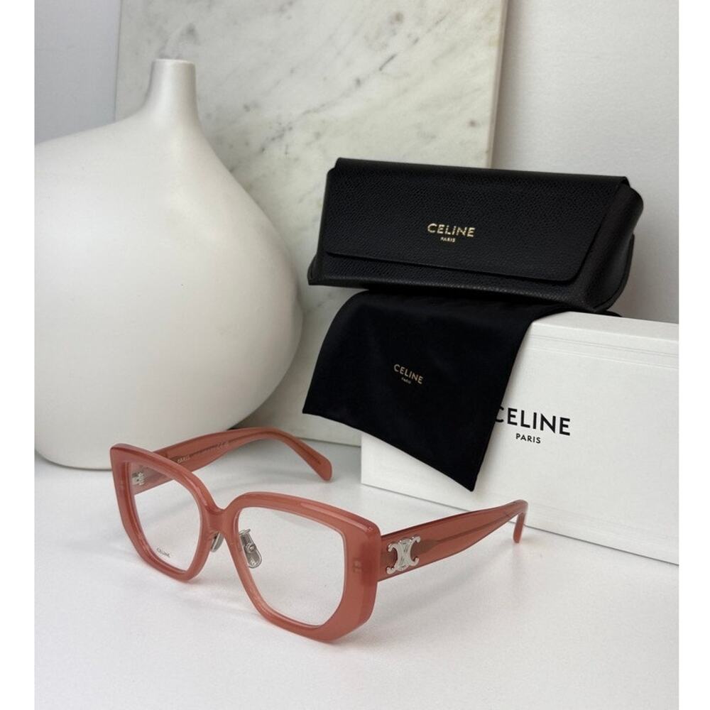 NEW Celine CL50146F Cat Eye Eyeglasses Frames in Pink